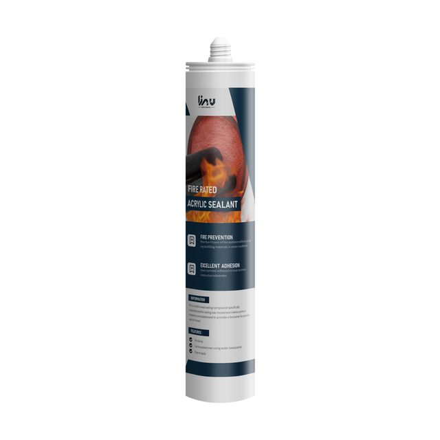 Good Unprimed Adhesion Paintable Construction No Slump One-component Fire Rated Acrylic Sealant