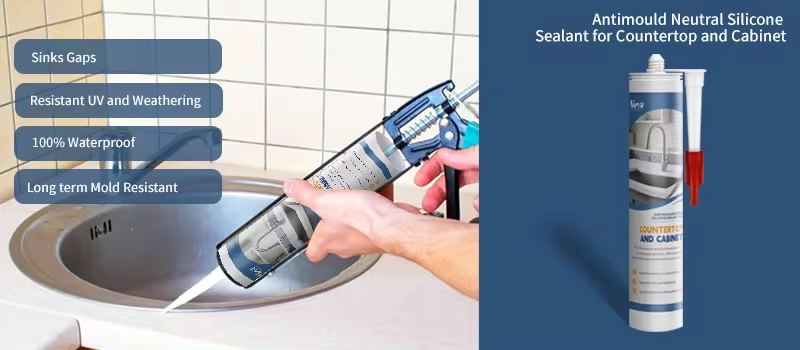 Hot Sale Antimould Neutral Silicone Sealant for countertop and cabinet factory