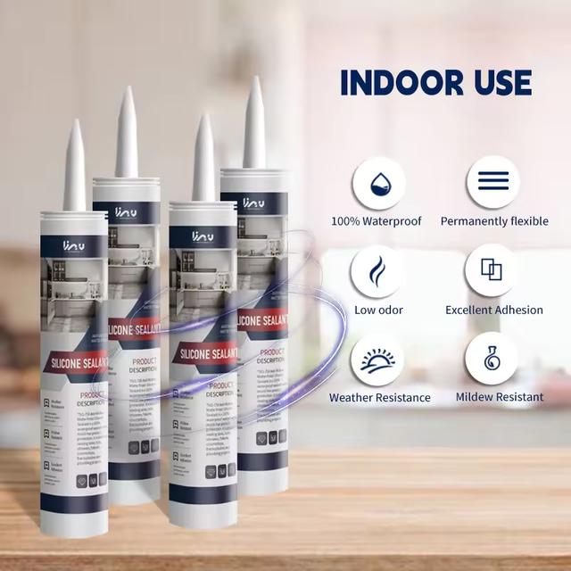  Anti Mildew with Excellent Adhesion Waterproof Silicone Sealant for Countertops And Plumbing Projects Manufacturer