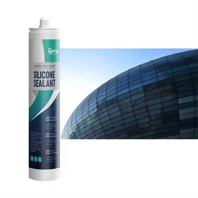 One Component High Strength Weatherproof Neutral Strong Adhesion High Elasticity Clear Silicone Sealant for Curtain Wall Glass