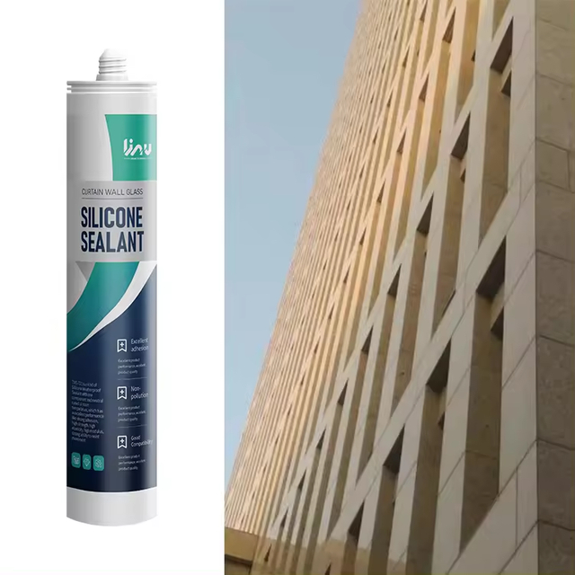 One Component High Strength Excellent Adhesion Weatherproof Good Compatibility Silicone Sealant for Curtain Wall Glass