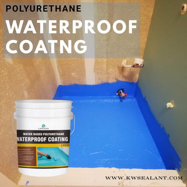 TW332 Water Based Polyurethane Waterproof Coating High-Elastic Waterproof Protection Designed for Indoor Wet Areas