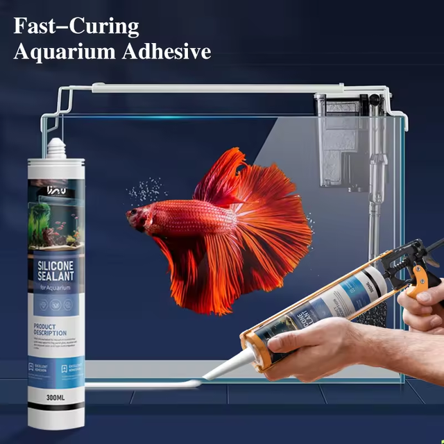 No Slump Good Toughness Competitive Price 100 % Waterproof Glass Acetic Silicone Sealant for Aquarium