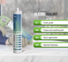 TAS672 Kingwit Factory Price Low Shrinkage White Waterproof High Quality Gp Acetic Silicone Sealant