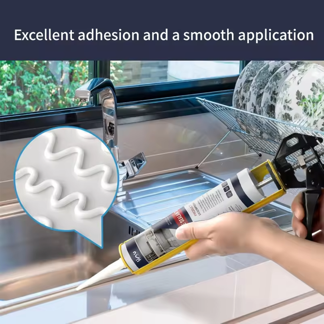  Anti Mildew with Excellent Adhesion Waterproof Silicone Sealant for Countertops And Plumbing Projects Manufacturer