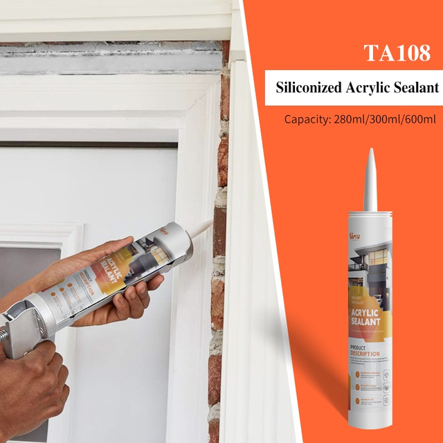 Siliconized Acrylic Sealant Sealing the Window and Door
