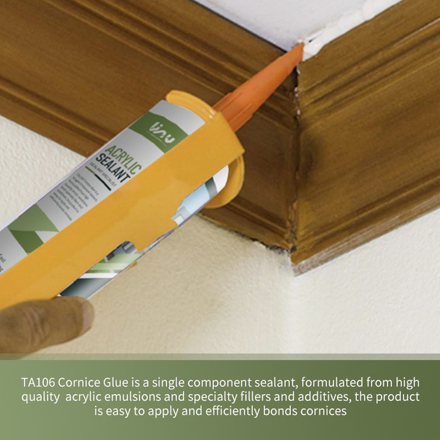 TA106 Cornice Glue is a single component ceiling gap filler