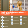the acrylic caulk seal the joints between window, door and walls